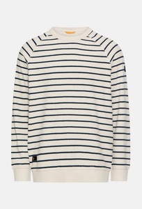 Sweat-shirt pour homme en molleton tricoté décontracté, personnalisé avec logo OEM, automne-hiver, rayé, en coton/polyester, 340 GSM - Product Image 6