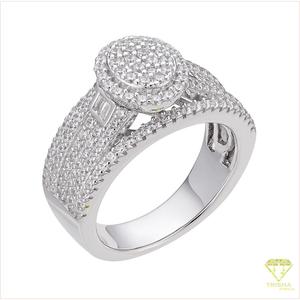 Bague large en argent sterling 925 avec diamant de laboratoire de qualité supérieure et grand emblème rond pour les acheteurs en gros - Product Image 4