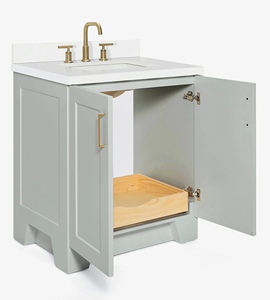 Mueble de Baño Quartus de 31 Pulgadas Hecho a Medida, Solo Mueble con Lavabo Individual, 4 Opciones de Acabado, Fabricante OEM de Vietnam - Product Image 4
