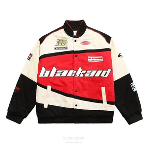 Glory Zone Custom American Retro Baseball <b>Jacket</b> Y2K <b>Racing</b> Bomber Varsity <b>Jacket</b> Wholesale Streetwear - Product Image 3