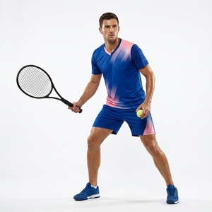 Wholesale STAR SPEED Custom Logo OEM Private Label Eco-Friendly 100% Polyester <b>Mesh</b> <b>Short</b> Sleeve Moisture Wicking Tennis Uniform - Product Image 3