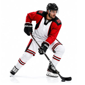 Tenue de hockey sur glace pour adultes, design athlétique, contrôle de l'humidité, tissu en maille respirant, entraînement sur patinoire, imprimé - Product Image 5