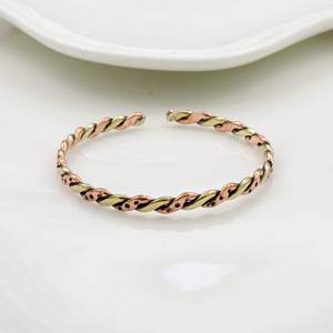 Twisted <b>Copper</b> Alloy Cuff <b>Bracelet</b> Vintage Style Unisex Jewelry Antique Plated <b>Bracelets</b> - Product Image 4