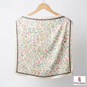 Custom Printed Short <b>Scarf</b> Fabric Premium Quality OEM ODM Private Label Textile Manufacturer Fashion Accessories Supplier Export - Product Image 3