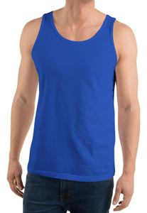 Débardeur en tricot uni bleu royal pour homme, col rond, vêtement décontracté - Product Image 3