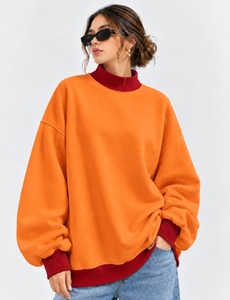 เสื้อสเวตเชิ้ตคอเต่าทรงหลวมแบบใหม่ ดีไซน์เรียบง่าย ขนาดใหญ่พิเศษ ผ้าฟลีซ สำหรับฤดูหนาว สั่งทำได้ ใส่สบาย เหมาะสำหรับผู้หญิง ใส่ได้ทุกวัน - Product Image 1