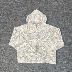 Sudadera con capucha de camuflaje personalizada para hombre, con cremallera completa, de forro polar grueso para invierno. - Product Image 4