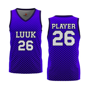 Camiseta de Baloncesto Ultra Cómoda, Cuello en V, Sin Mangas, Sublimada, Absorbe la Humedad, Patrón Geométrico Morado, Unisex para Adultos - Product Image 4