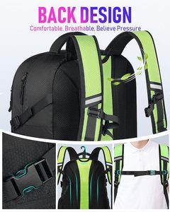 Sac à dos de basketball rouge et noir avec compartiment à chaussures, poche latérale en mesh, sac d'entraînement sportif - Product Image 3