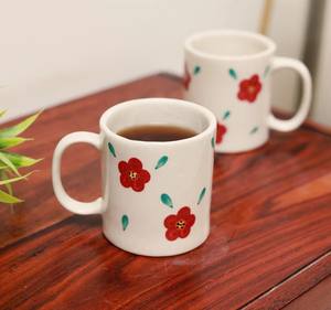 Taza de Café de Cerámica Pintada a Mano con Flores Rosas, Acabado Brillante, Construcción Duradera, Asa Cómoda, Perfecta para Té, Café, Regalo para el Hogar - Product Image 4