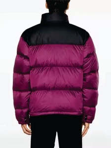 Blouson matelassé pour homme, couleur violette, coupe-vent, fermeture éclair, col montant, manteau d'hiver décontracté, rembourrage épais en polyester 2026 - Product Image 2
