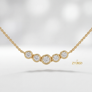 Collar con Colgante de Diamante Cultivado en Laboratorio con Engaste de Bisel, Cadena de Oro de Plata Esterlina 925, Collar Solitario para Mujer, Joyería Minimalista - Product Image 2