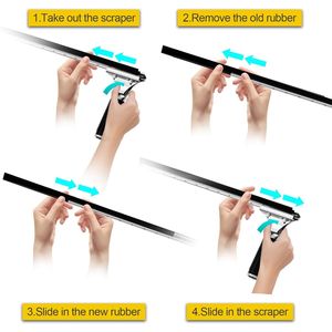 Strisce in Silicone ad Alta Elasticità da 41 Pollici, Durevoli e Facili da Installare per la Pulizia di Vetri e Porte Doccia - Product Image 4