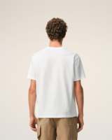 T-shirt blanc pour homme, coupe classique, 100% coton, logo brodé, col rond minimaliste, manches courtes, respirant, éco-responsable, streetwear