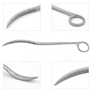 Écarteur osseux professionnel courbé et dentelé, instrument de salle d'opération orthopédique |   Pointe dentelée en acier inoxydable - Product Image 3