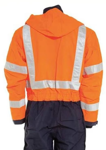 Combinaisons de travail en polyester bleu longues et résistantes à la chaleur pour hommes, uniformes de sécurité haute visibilité, protection contre les incendies de niveau D - Product Image 4