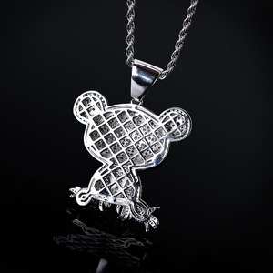Nuevo Collar con Colgante de Oso con Incrustaciones de Moissanita, Cadena Tipo Tenis, Color Dorado, Joyería Hip Hop para Hombre y Mujer, Estilo Bling - Product Image 6