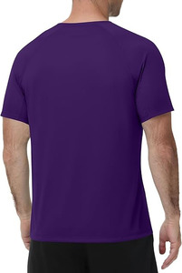 เสื้อเชิ้ตสีม่วงแขนสั้นสำหรับผู้ชาย แห้งเร็ว ป้องกันรังสียูวี เหมาะสำหรับเล่นน้ำชายหาด ตกปลา และกีฬากลางแจ้ง - Product Image 2