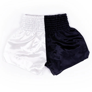 Shorts en satin tendance pour hommes, bleu et noir, à blocs de couleur, taille haute, élastique, séchage rapide, style sport décontracté, longueur courte, couleur unie - Product Image 4