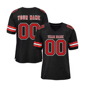 Nouveautés 2026 – Maillots de football américain personnalisés en gros, unisexes, brodés, à manches courtes, pour toutes les équipes - Product Image 1
