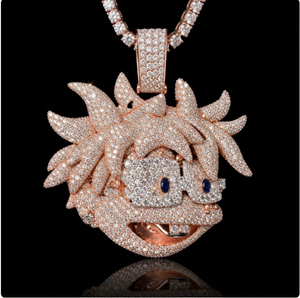 Colgante de Mono de Dibujos Animados con Diamantes de Moissanita, Joyería de Lujo al por Mayor - Product Image 1