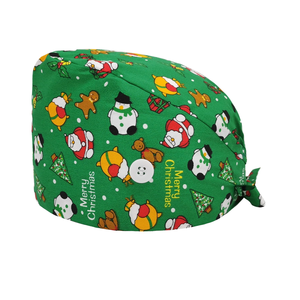 Bonnets chirurgicaux en coton tissé doublés satin, motif dessin animé mignon personnalisé, pour femmes - Product Image 4