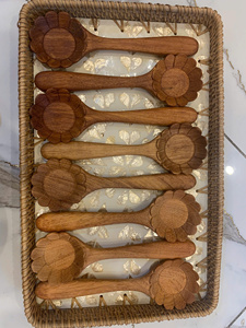<b>Wooden</b> <b>Spoons</b> <b>Set</b> Minimalist Design Durable Handle Tea <b>Spoon</b> Kitchen Utensil Eco-Friendly Giveaways - Product Image 2