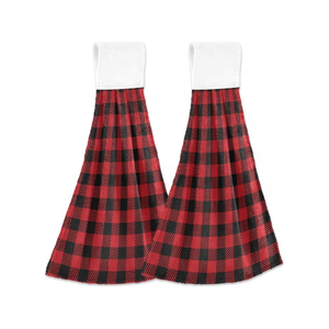 Plaid Buffalo rouge 100% coton brodé 20x30 pouces 140 GSM meilleure vente léger lavable en machine durable torchons - Product Image 1