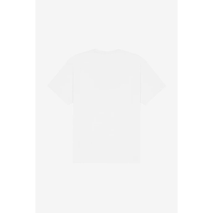 เสื้อยืดคอกลมสีขาวทรงโอเวอร์ไซส์ ยูนิเซ็กซ์ ผ้าฝ้าย 100% แขนสั้น สไตล์ลำลอง ไม่มีลาย โลโก้ด้านหน้า เป็นมิตรกับสิ่งแวดล้อม แห้งเร็ว - Product Image 5