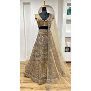 Diseñador Lehenga Choli para fiestas y bodas con hilo artístico - Product Image 3