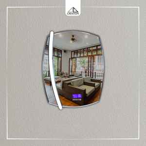 Miroir de salle de bain mural LED sans cadre moderne avec interrupteur tactile, écoresponsable et anti-buée, idéal pour les mariages et les intérieurs modernes - Product Image 3