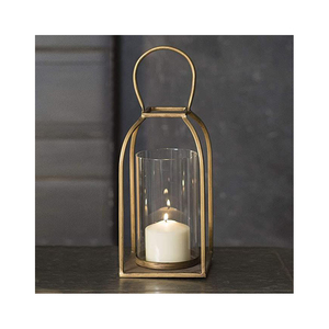 Farol de metal dorado de primera calidad, recién llegado, elegante portavelas colgante, farol vintage para decoración de jardín, bodas y hogar. - Product Image 4