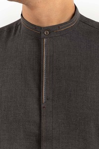 Shalwar Kameez clásico para hombre, manga larga, traje étnico tradicional, tela cómoda para uso en oración, informal y formal. - Product Image 6