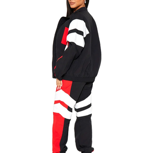 เซ็ตเสื้อกันลมสำหรับผู้หญิงชุดวอร์มมีซิปลายทาง - Product Image 6