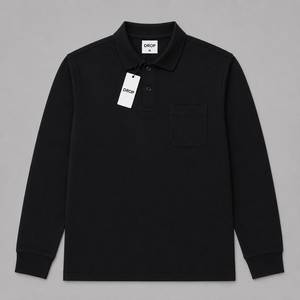เสื้อโปโลแขนยาวผู้ชายผ้าฝ้ายพร้อมกระเป๋าหน้าอก พรีเมียมลำลองสำหรับกอล์ฟ รับผลิตแบบ OEM ODM พร้อมสกรีนโลโก้ตามสั่ง ในบังกลาเทศ - Product Image 2