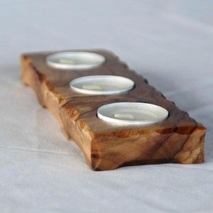 Porte-bougies en teck faits à la main, vente en gros |   Conception de pyramide naturelle - Product Image 4