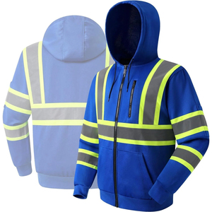 Unisex waterproof <b>canvas</b> <b>jacket</b> Winter high visibility safety Reflective hooded workwear Waterproof safety <b>jacket</b> - Product Image 3