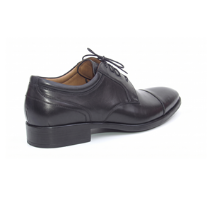 Chaussures habillées Oxford Derby en cuir noir pour hommes, à lacets, bout pointu, pour le bureau et les occasions formelles, vente en gros - Product Image 2