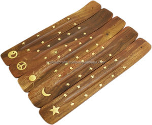 Quemador/Soporte de Incienso de Madera Tallado y Pulido a Mano, Incienso Aromático en Barra, Diseño Elegante con Temática Budista, Tamaño Personalizado - Product Image 1
