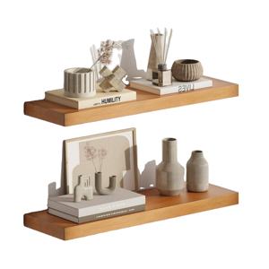 Étagères flottantes en bois massif de style européen, faites à la main, design détachable, support mural en bois sculpté pour pots de fleurs - Acheter - Product Image 4