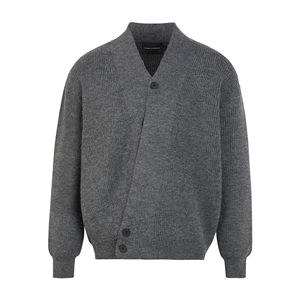 <b>Men's</b> Wool Knitted <b>Cardigan</b> Sweater Solid Color <b>Long</b> Sleeve V-Neck Button Closure Winter Wear 100% Acrylic - Product Image 4