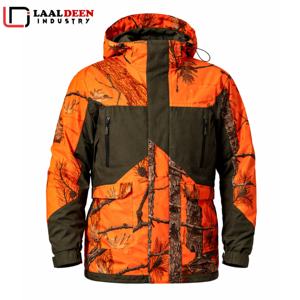 Veste de chasse personnalisée orange vif |   Imperméable et coupe-vent |   Veste de sécurité haute visibilité pour la chasse aux oiseaux aquatiques – Par Laaldeen Industry - Product Image 1