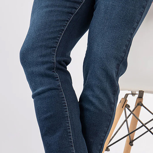 Men's Jeans Denim Pants Slim Fit Long Comfortable Solid Color Men Denim Pants with Pockets Wholesale - Product Image 4