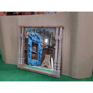 Marco de espejo de madera maciza tallada antigua, diseño Industrial Vintage para comedor, dormitorio, apartamento, sala de estar, Hotel, cocina, baño - Product Image 3