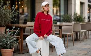 <b>Women's</b> Oversized Crew Neck Sweatshirt Long Sleeve Solid Casual Pullover Top - Product Image 5