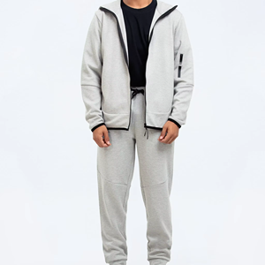 Conjunto deportivo de dos piezas para hombre, sudadera y pantalones de tela transpirable de secado rápido para gimnasio, entrenamiento, correr o viajar. - Product Image 3