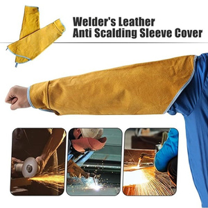 JNM SAFETY Mangas de Cuero de Vaca Resistentes a Altas Temperaturas y Retardantes de Llama para Soldadura, Protector de Brazo Antiescaldaduras - Product Image 6