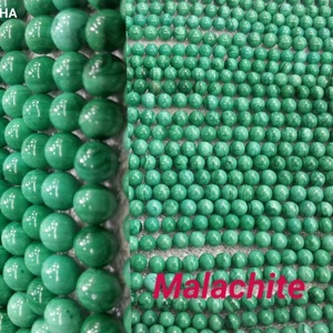 Natural Round Green Malachite Stone Beads Strands For Jewelry Making <b>Bracelet</b> Making Unisex Fashion Trend Jewelry Making - Product Image 2