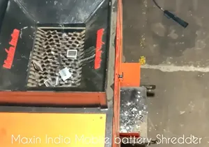 300 - 750 Kg's/Hr Capacity Lithium <b>Battery</b> Shredding Machine Semi Automatic E-Waste Shredder Machine - Product Image 2