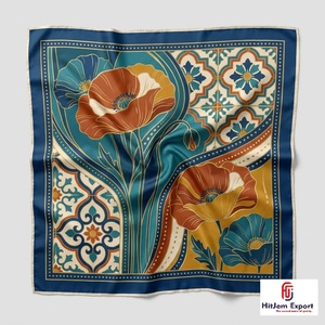 Écharpe carrée légère et douce pour femme, accessoires de mode au design élégant, faible MOQ, fabrication en gros OEM ODM, fournisseur personnalisé - Product Image 5